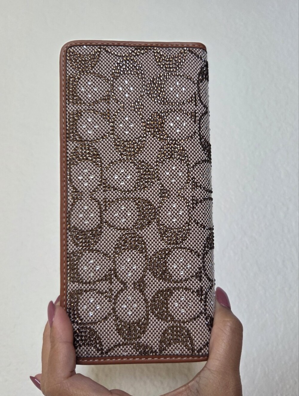 Coach Essential Wallet In Crystal Signature Jacquard Silver/Burnished Amber